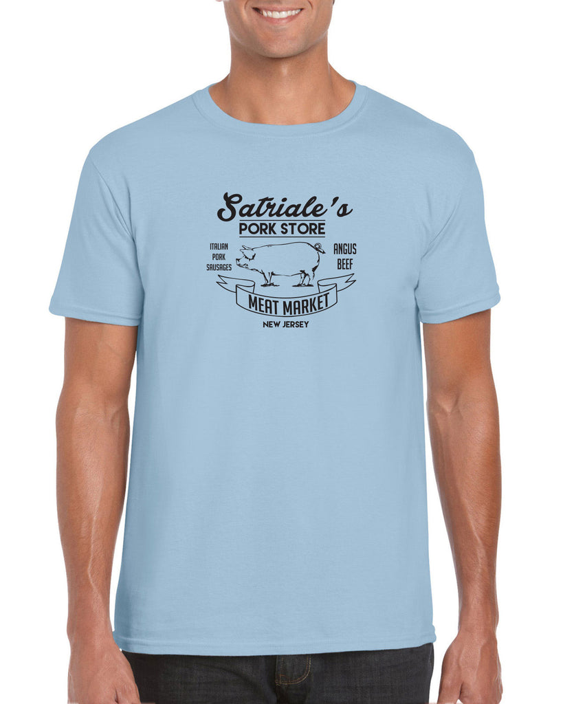 Satriales Pork Store Mens T-Shirt Mafia Mobsters Gangster The Sopranos Tv Show Tony New Jersey Bada Bing