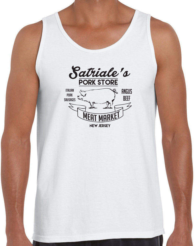 Satriales Pork Store Tank Top Mafia Mobsters Gangster The Sopranos Tv Show Tony New Jersey Bada Bing
