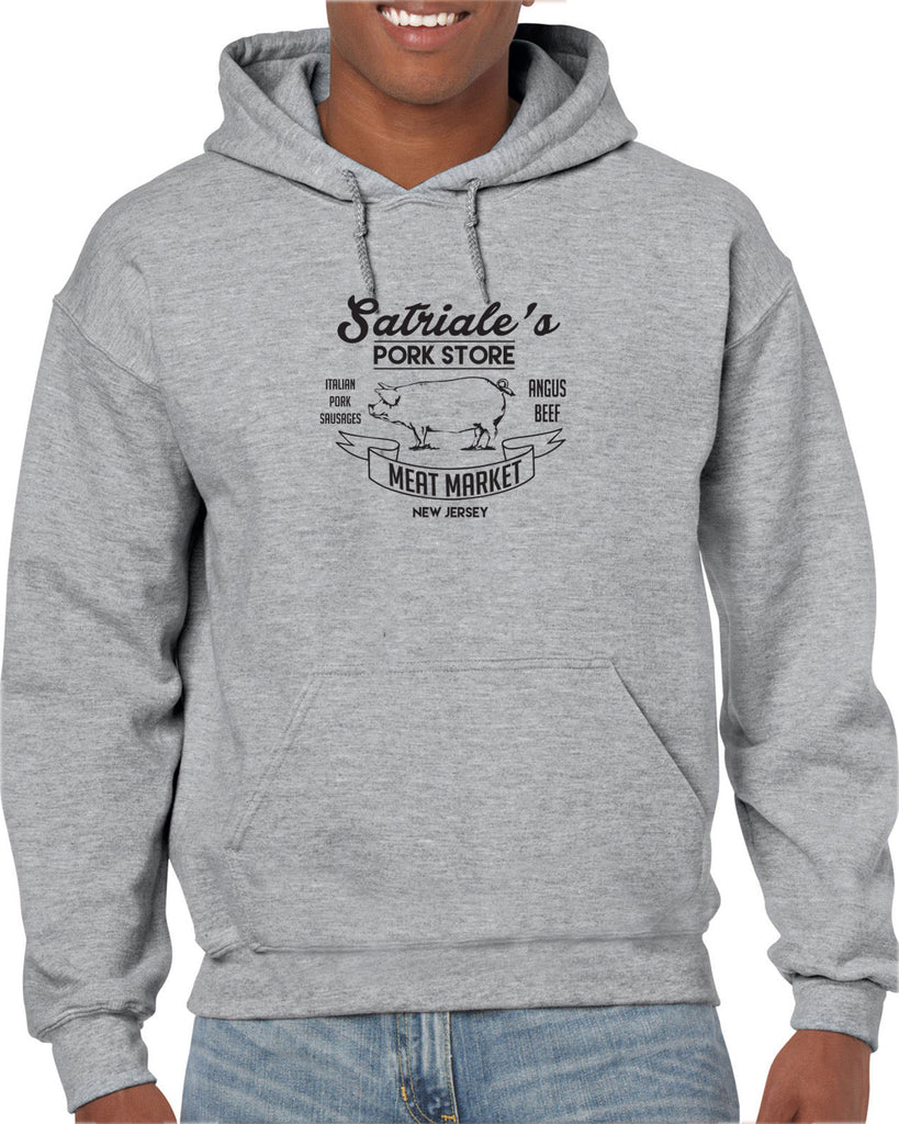 Satriales Pork Store Hoodie Hooded Sweatshirt Mafia Mobsters Gangster The Sopranos Tv Show Tony New Jersey Bada Bing