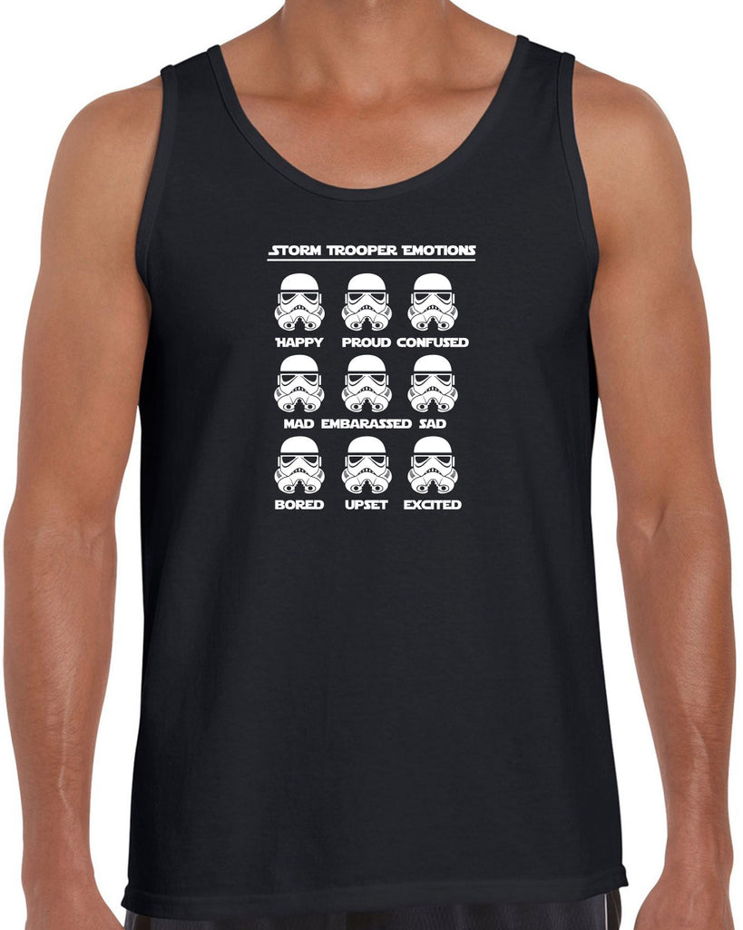 Storm Trooper Emotions Tank Top Geek Nerd Star Wars 80s Dark Side Empire
