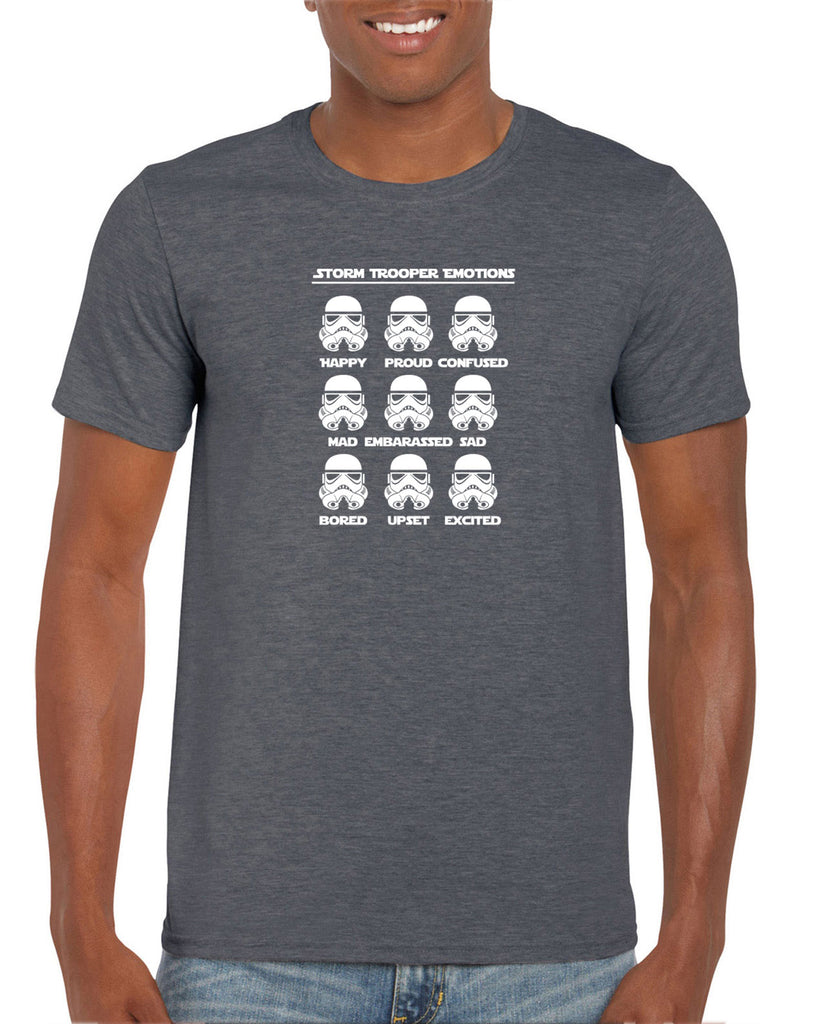 Storm Trooper Emotions Mens T-Shirt Geek Nerd Star Wars 80s Dark Side Empire