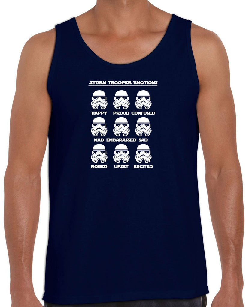 Storm Trooper Emotions Tank Top Geek Nerd Star Wars 80s Dark Side Empire