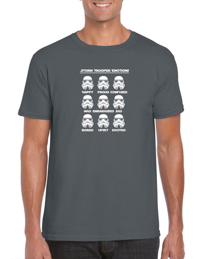 Storm Trooper Emotions Mens T-Shirt Geek Nerd Star Wars 80s Dark Side Empire