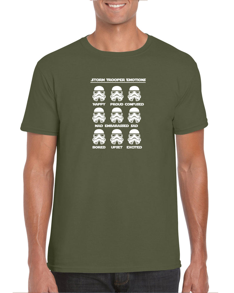 Storm Trooper Emotions Mens T-Shirt Geek Nerd Star Wars 80s Dark Side Empire