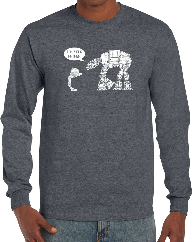 At At I'm your father I am Long Sleeve Shirt imperial star walker wars dark side darth vader sci fi 80s nerd geek cosplay convention hot press apparel
