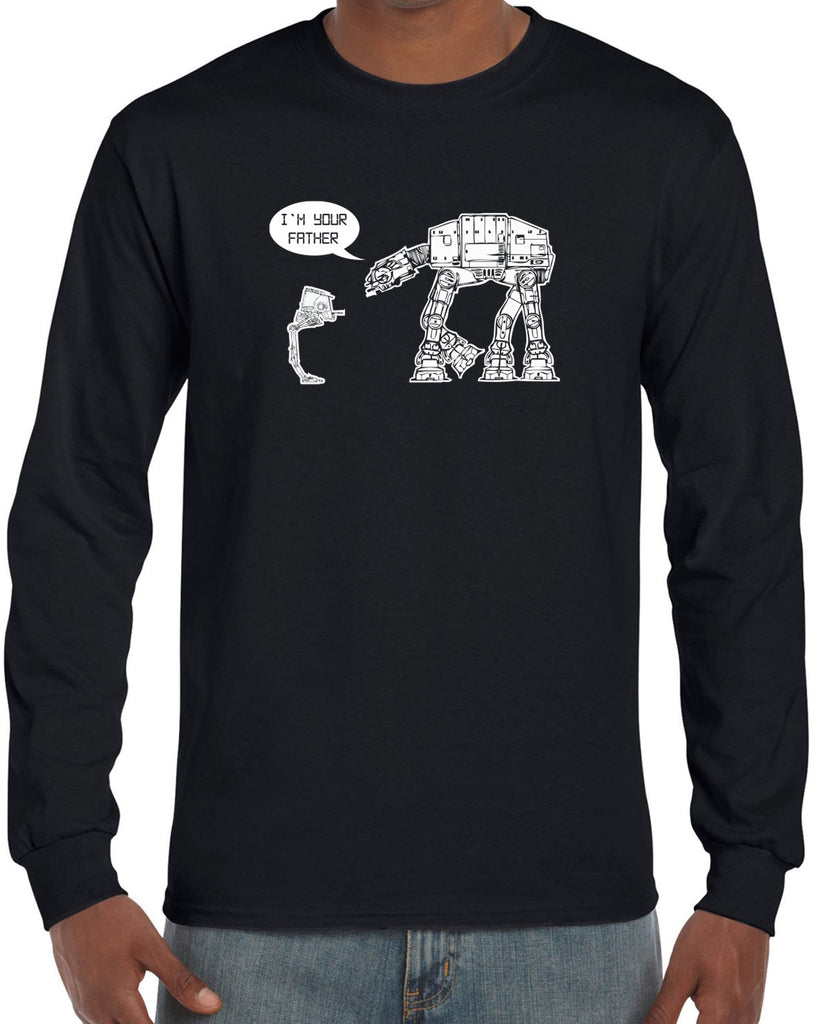 At At I'm your father I am Long Sleeve Shirt imperial star walker wars dark side darth vader sci fi 80s nerd geek cosplay convention hot press apparel