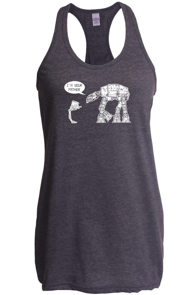At At I'm your father I am Racer Back Tank Top racerback imperial star walker wars dark side darth vader sci fi 80s nerd geek cosplay convention hot press apparel