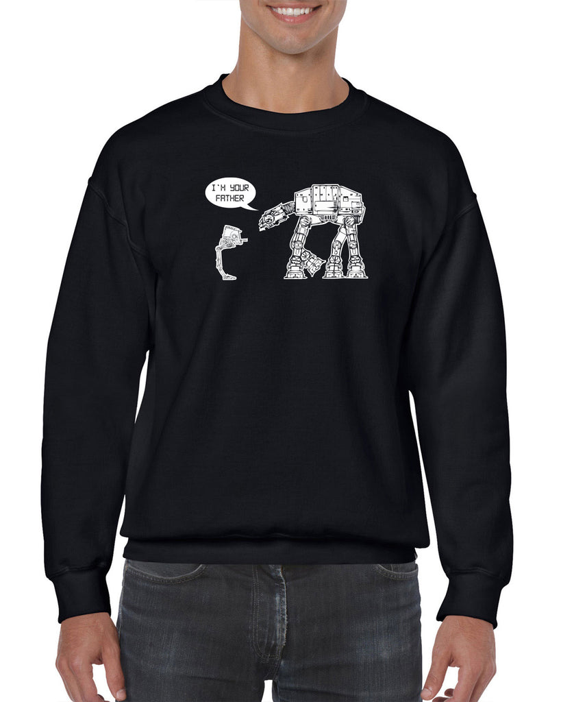 At At I'm your father I am Crew Sweatshirt imperial star walker wars dark side darth vader sci fi 80s nerd geek cosplay convention hot press apparel