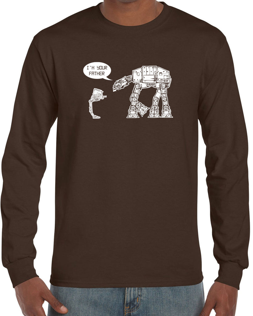 At At I'm your father I am Long Sleeve Shirt imperial star walker wars dark side darth vader sci fi 80s nerd geek cosplay convention hot press apparel