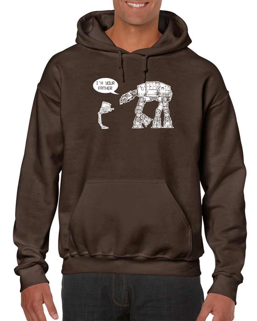 At At I'm your father I am Hoodie Hooded Sweatshirt imperial star walker wars dark side darth vader sci fi 80s nerd geek cosplay convention hot press apparel