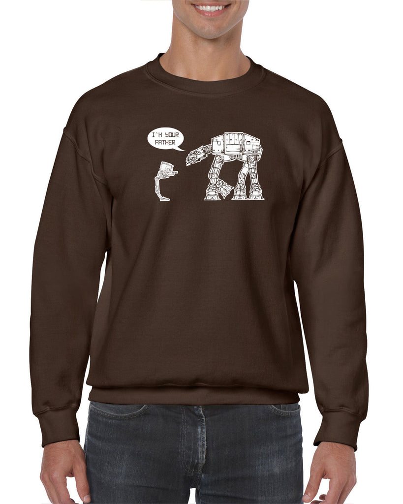 At At I'm your father I am Crew Sweatshirt imperial star walker wars dark side darth vader sci fi 80s nerd geek cosplay convention hot press apparel