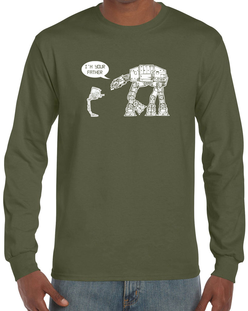 At At I'm your father I am Long Sleeve Shirt imperial star walker wars dark side darth vader sci fi 80s nerd geek cosplay convention hot press apparel