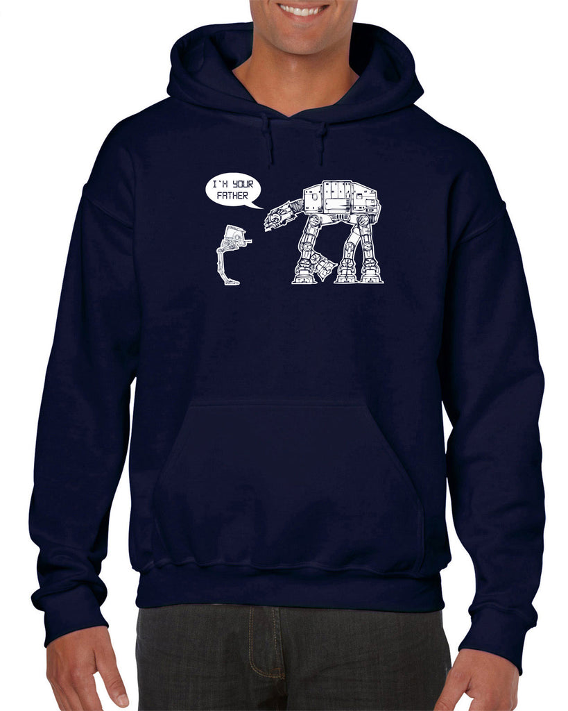 At At I'm your father I am Hoodie Hooded Sweatshirt imperial star walker wars dark side darth vader sci fi 80s nerd geek cosplay convention hot press apparel