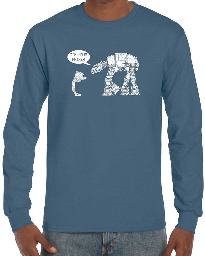 At At I'm your father I am Long Sleeve Shirt imperial star walker wars dark side darth vader sci fi 80s nerd geek cosplay convention hot press apparel