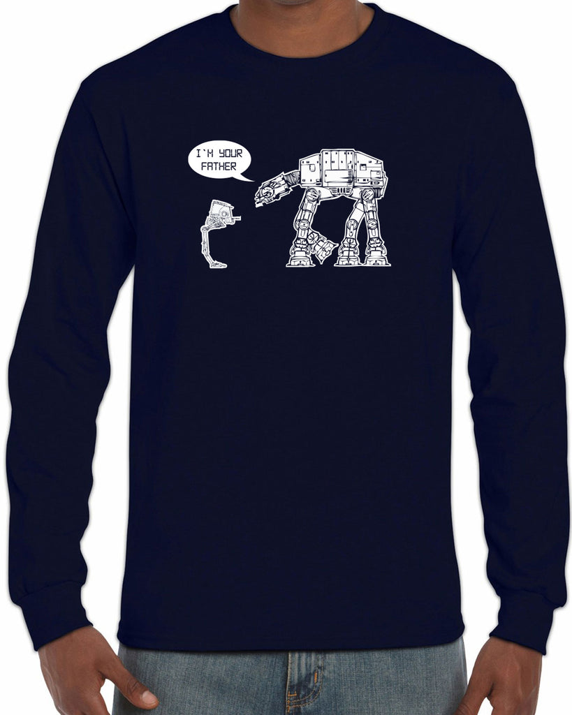 At At I'm your father I am Long Sleeve Shirt imperial star walker wars dark side darth vader sci fi 80s nerd geek cosplay convention hot press apparel