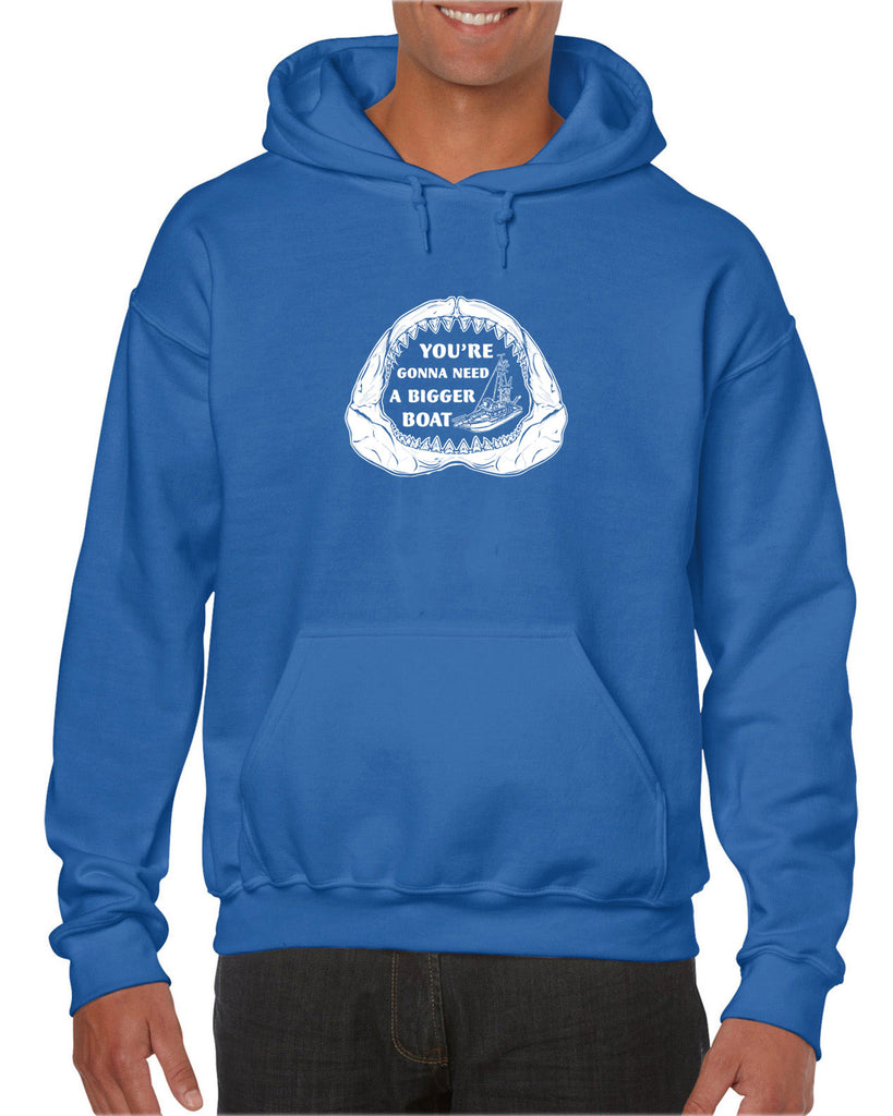 You're Gonna Need A Bigger Boat Hoodie Hooded Sweatshirt Funny Movie Jaws 70s Great White Quints Fishing Scary Movie