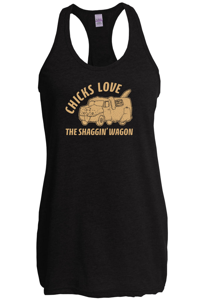 Mutt Cutts Shagging Wagon Racer Back Tank Top Racerback Dumb and Dumber 90s Funny Comedy