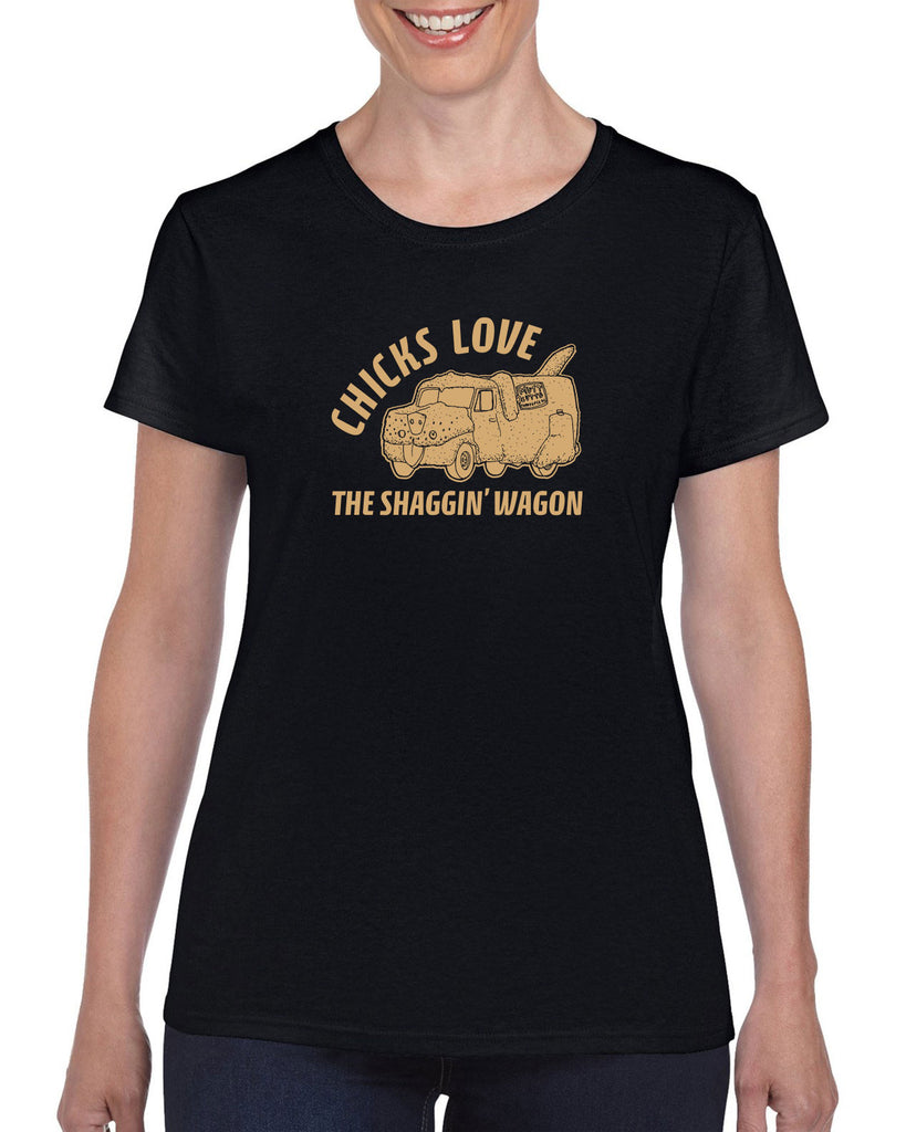 Mutt Cutts Shagging Wagon Womens T-Shirt Dumb and Dumber 90s Funny Comedy