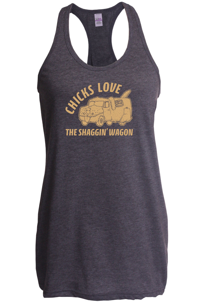 Mutt Cutts Shagging Wagon Racer Back Tank Top Racerback Dumb and Dumber 90s Funny Comedy