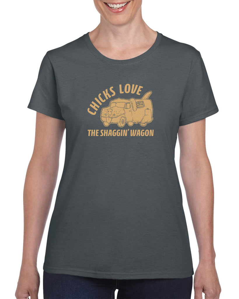 Mutt Cutts Shagging Wagon Womens T-Shirt Dumb and Dumber 90s Funny Comedy