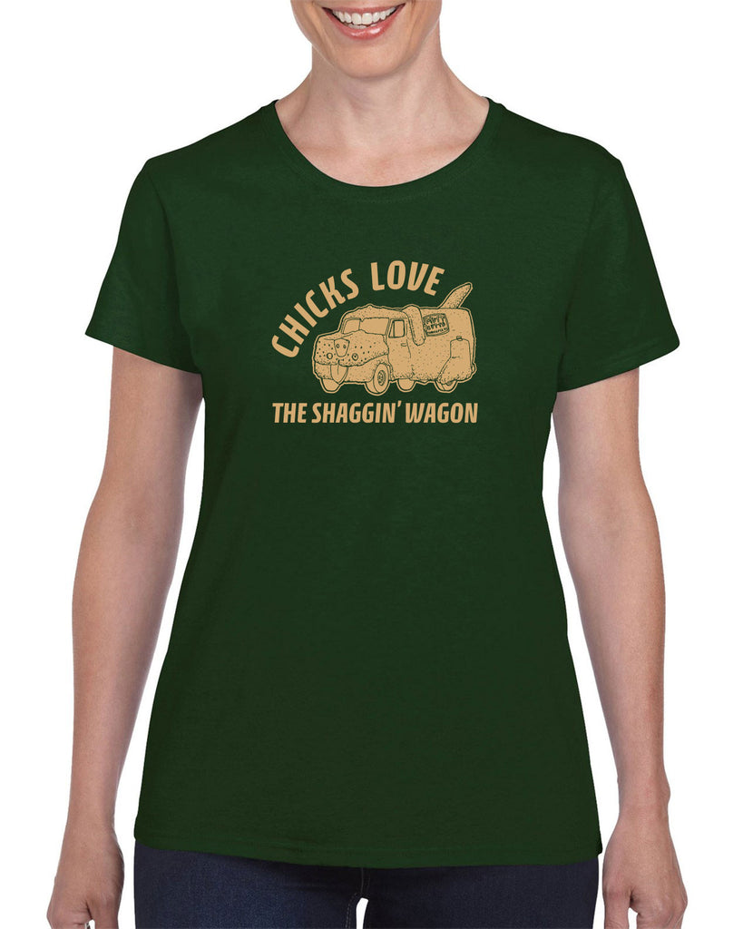Mutt Cutts Shagging Wagon Womens T-Shirt Dumb and Dumber 90s Funny Comedy