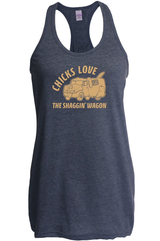 Mutt Cutts Shagging Wagon Racer Back Tank Top Racerback Dumb and Dumber 90s Funny Comedy