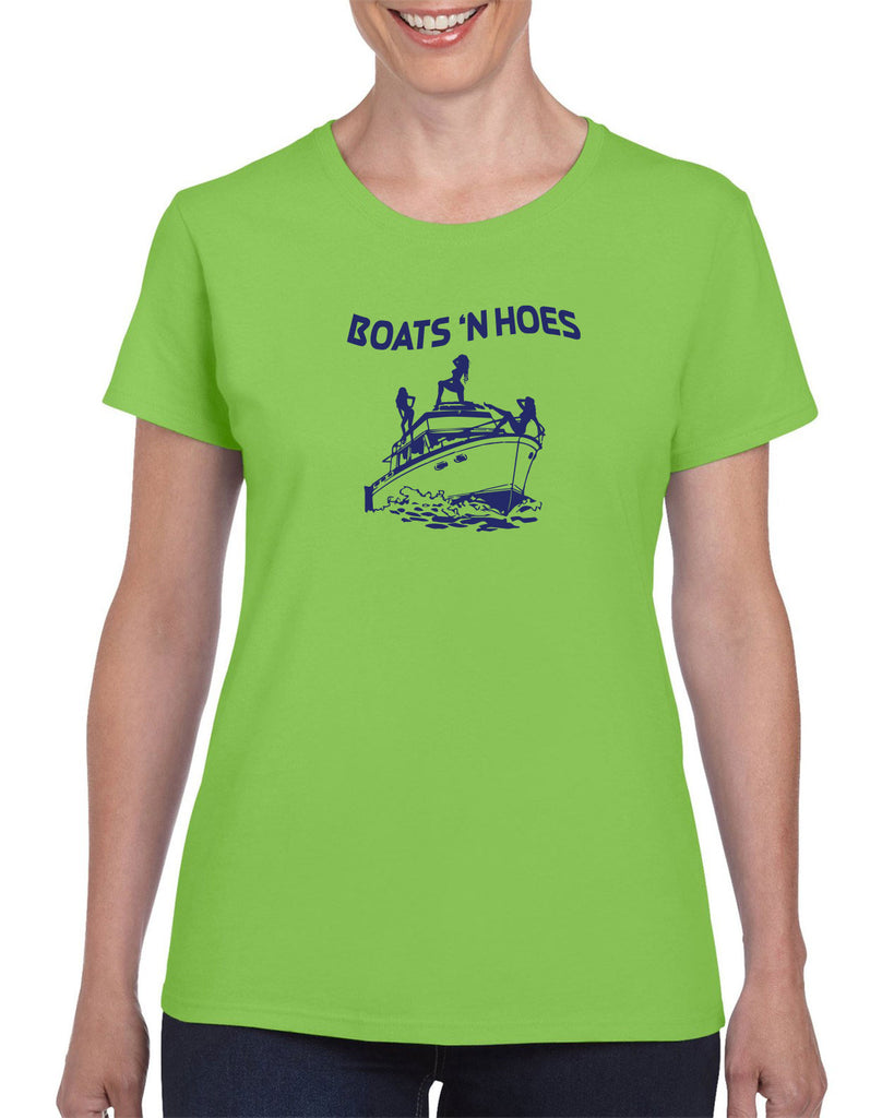 Boats N Hoes Womens T-Shirt Step Brothers Movie Prestige Worldwide Funny Music Party