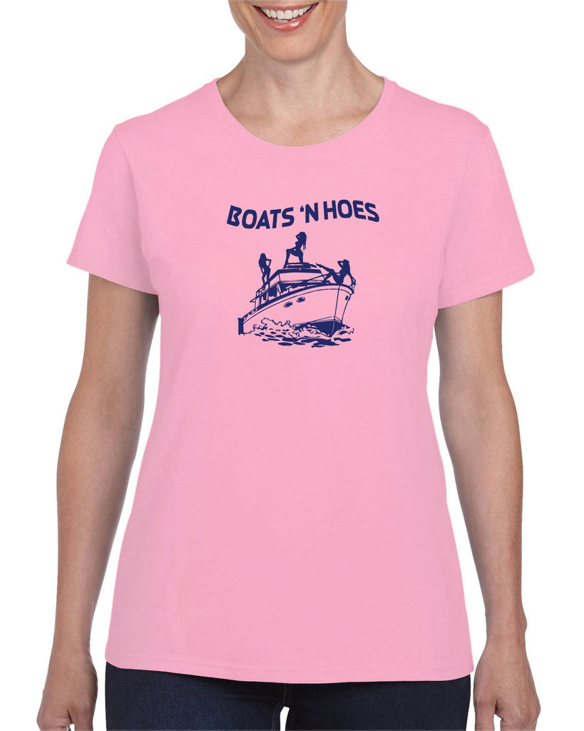 Boats N Hoes Womens T-Shirt Step Brothers Movie Prestige Worldwide Funny Music Party