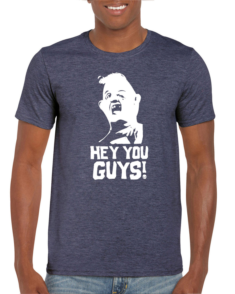 Hot Press Apparel Hey You Guys Goonies Sloth Never Say Die 80s Movie Vintage Classic College Party Funny Humor Gift Present Halloween Costume Sale Handmade