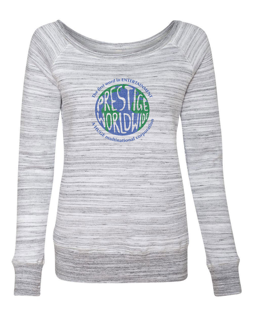 Prestige Worldwide Off The Shoulder Womens Crew Sweatshirt Funny Step Brothers Movie Boats N Hoes Music