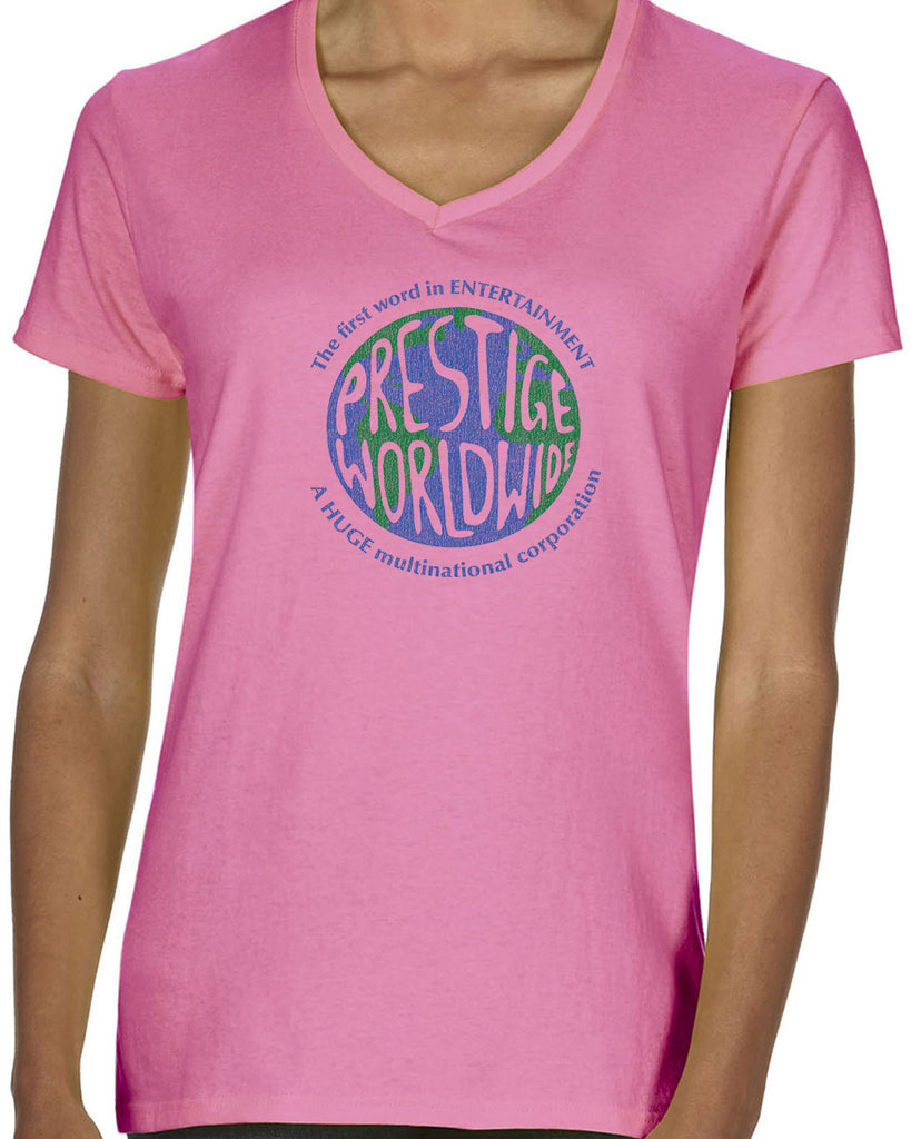 Prestige Worldwide Womens V Neck Shirt Funny Step Brothers Movie Boats N Hoes Music