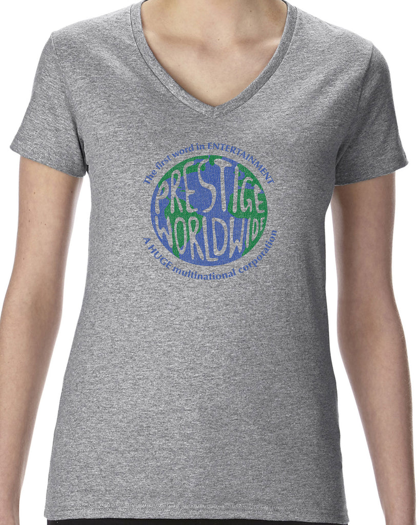 Prestige Worldwide Womens V Neck Shirt Funny Step Brothers Movie Boats N Hoes Music