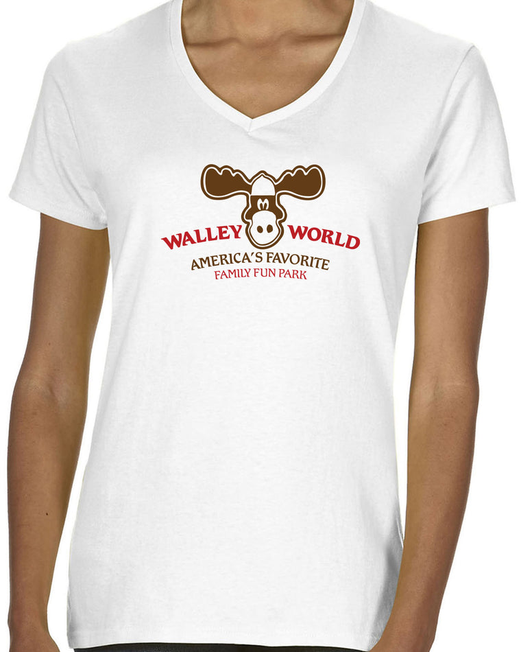 Women's Short Sleeve V-Neck T-Shirt - Walley World