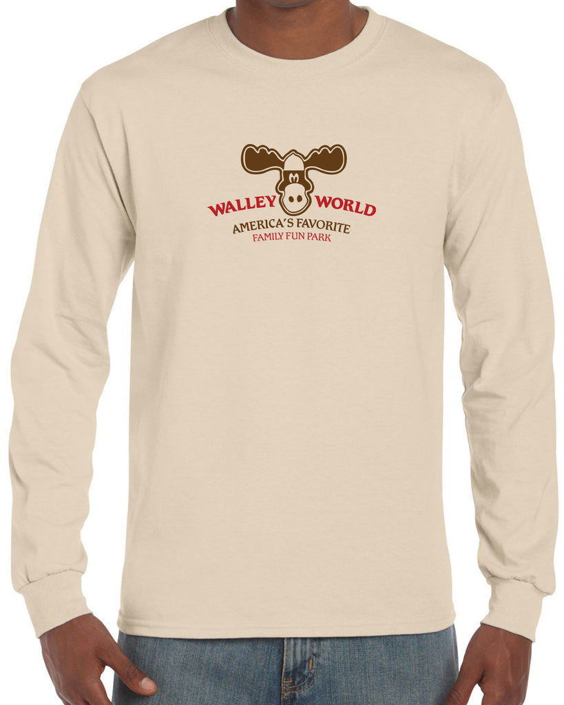 Walley World Family Fun Park Mens Long Sleeve Shirt Griswold Family Vacation 80s Movie Costume Vintage Retro