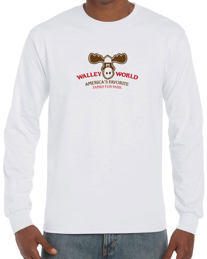 Walley World Family Fun Park Mens Long Sleeve Shirt Griswold Family Vacation 80s Movie Costume Vintage Retro
