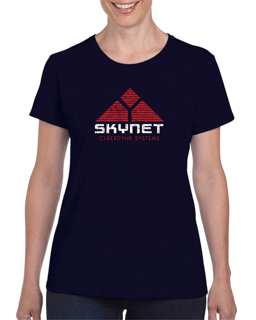 Skynet Cyberdyne Systems Womens T-Shirt Terminator 90s 80s Judgement Day Movie Vintage Retro