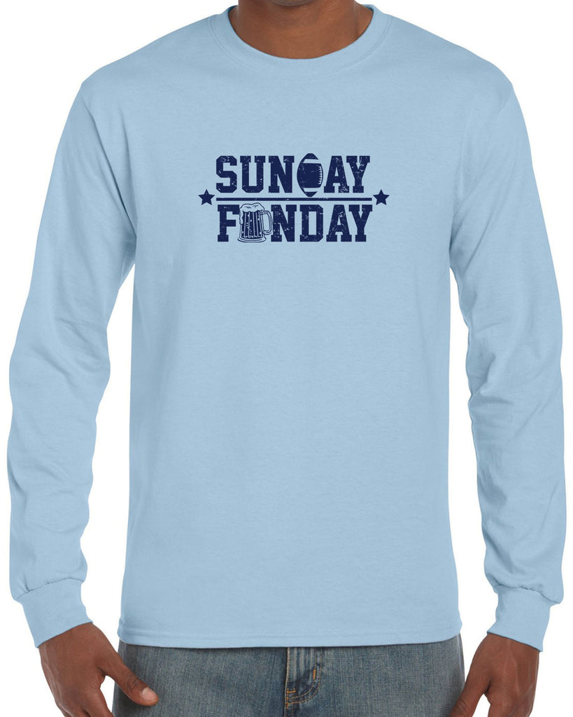 Sunday Funday Long Sleeve Shirt Football Party Sports Touchdown College Vintage Retro