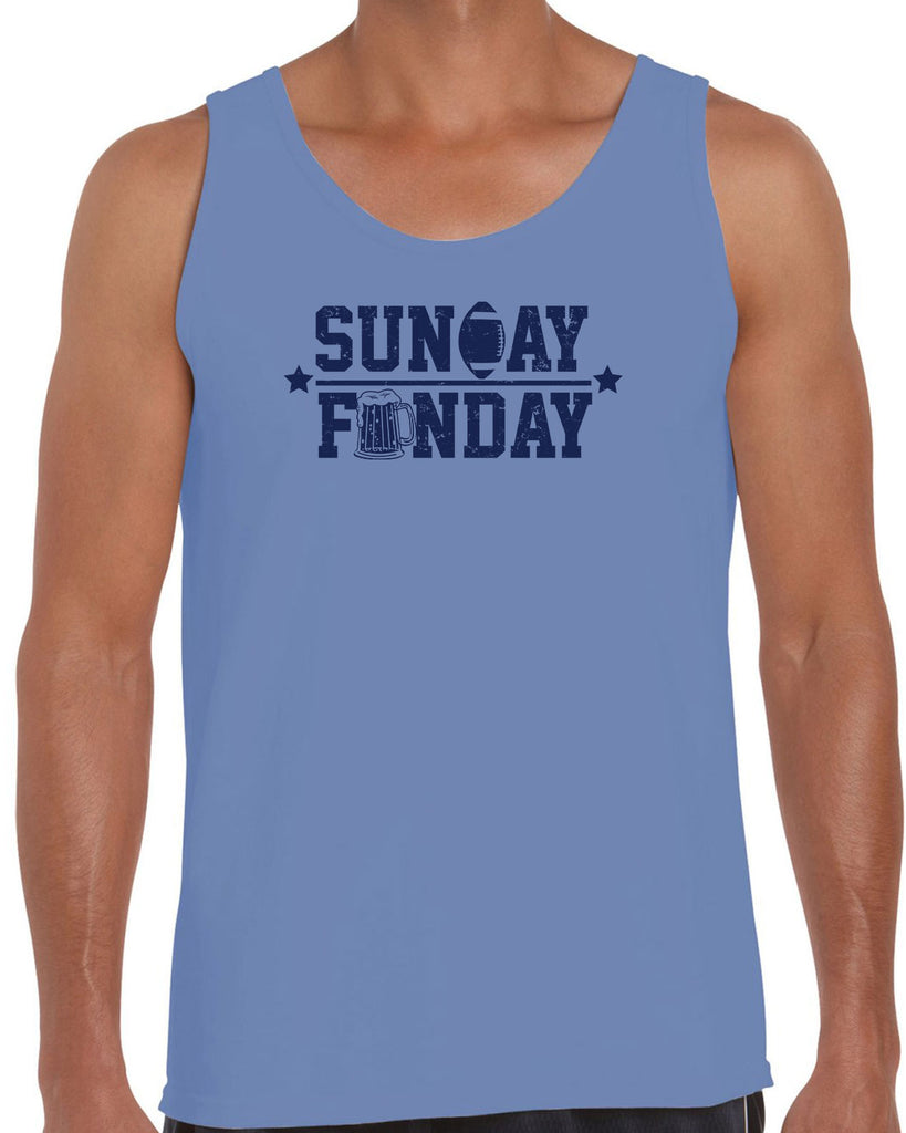 Sunday Funday Tank Top Football Party Sports Touchdown College Vintage Retro