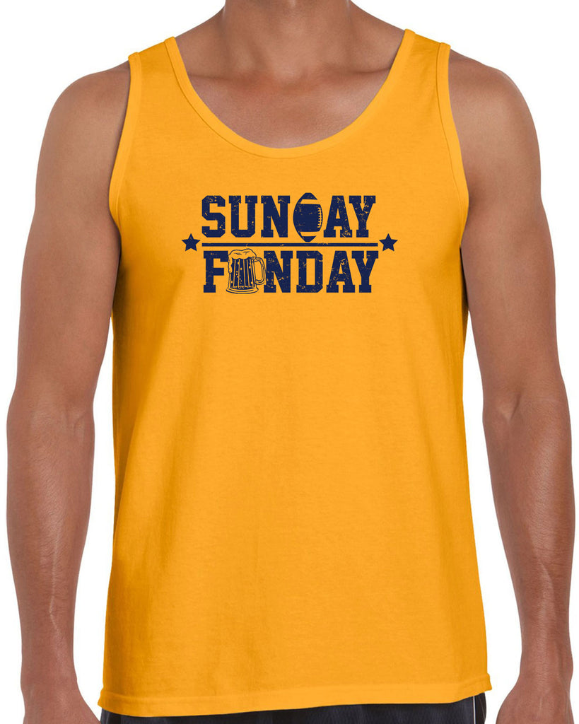 Sunday Funday Tank Top Football Party Sports Touchdown College Vintage Retro