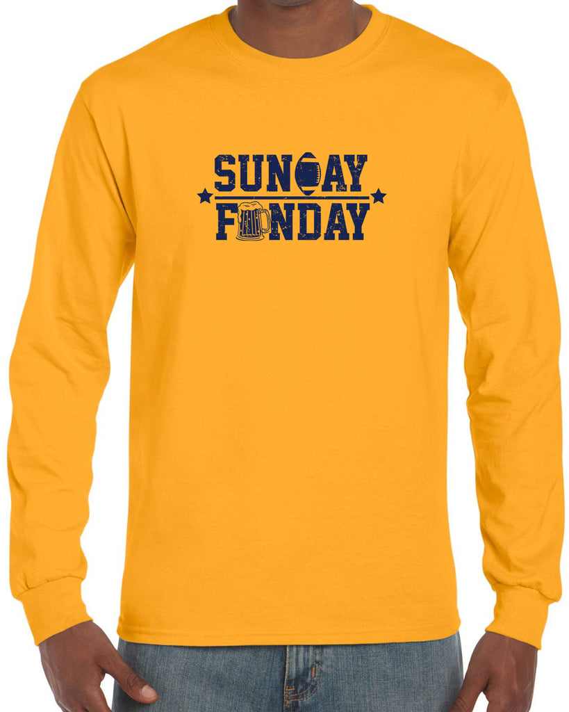 Sunday Funday Long Sleeve Shirt Football Party Sports Touchdown College Vintage Retro