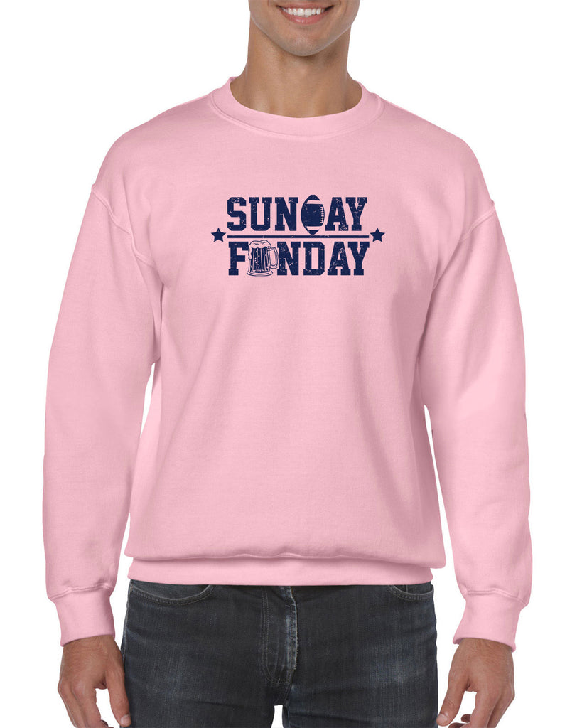 Sunday Funday Crew Sweatshirt Football Party Sports Touchdown College Vintage Retro
