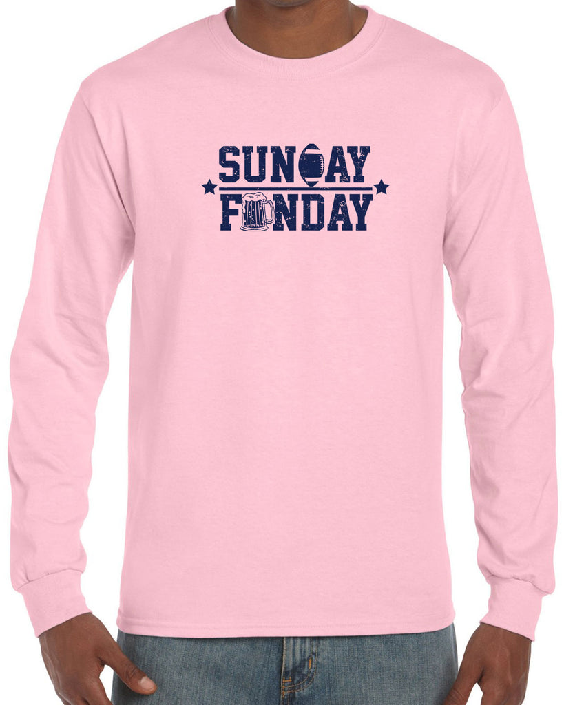 Sunday Funday Long Sleeve Shirt Football Party Sports Touchdown College Vintage Retro