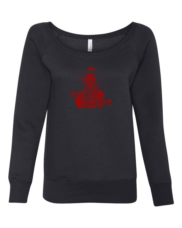 Women's Off the Shoulder Sweatshirt - Freddy Sweet Dreams
