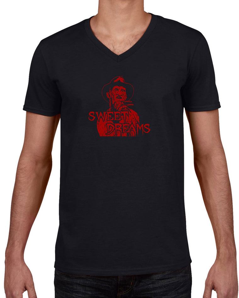 Men's Short Sleeve V-Neck T-Shirt - Freddy Sweet Dreams