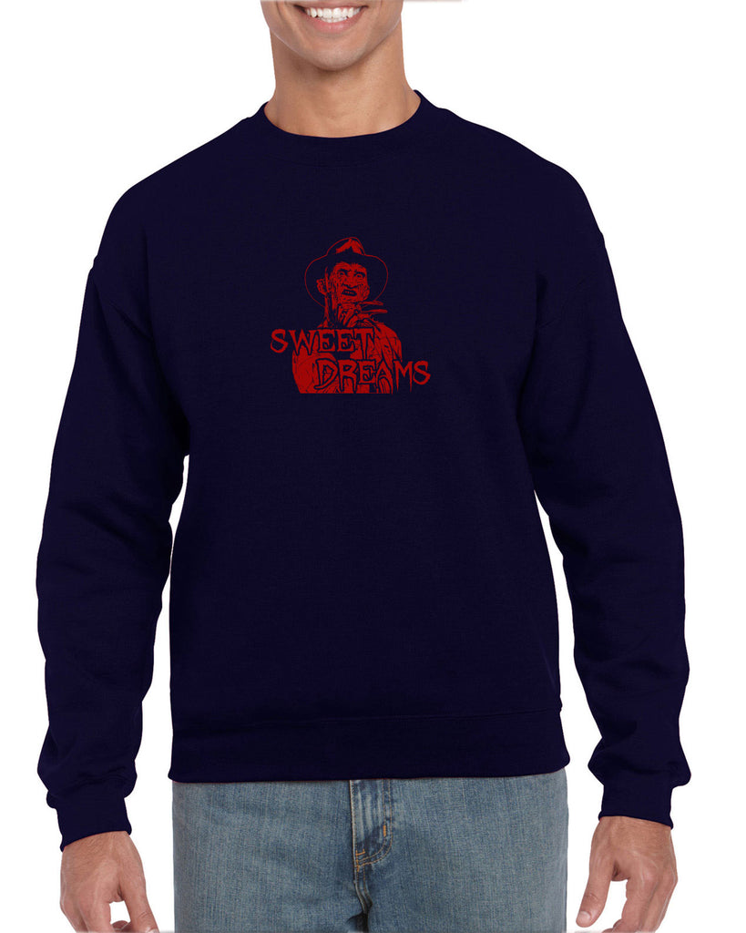 Sweet Dreams Crew Sweatshirt Nightmare On Elm Street 80s Scary Horror Film Movie
