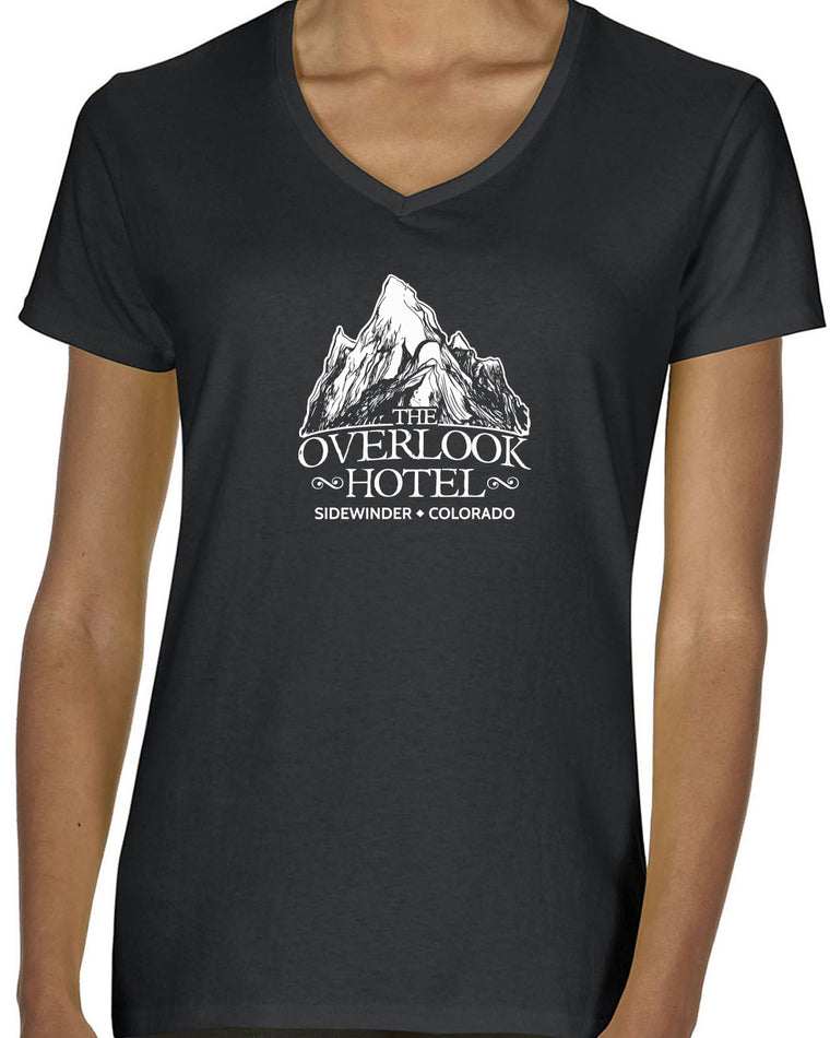 Women's Short Sleeve V-Neck T-Shirt - Overlook Hotel