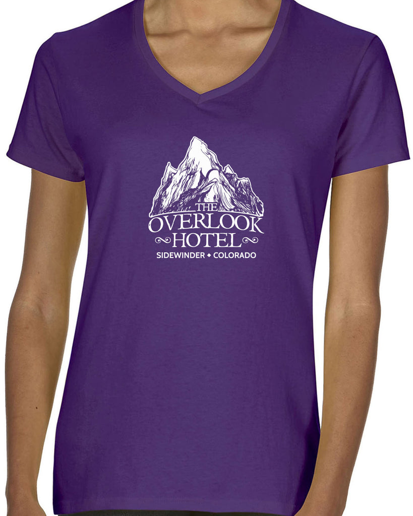 Overlook Hotel Womens V Neck Shirt Scary Horror The Shining Redrum Jack Halloween Costume