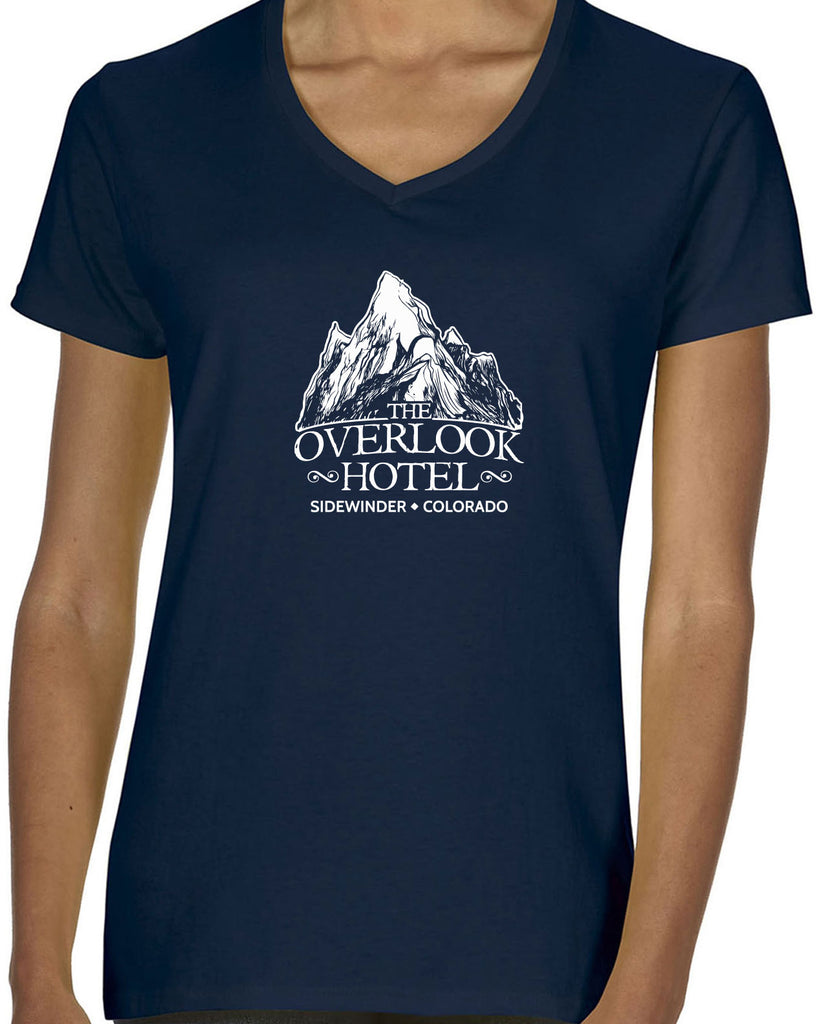 Overlook Hotel Womens V Neck Shirt Scary Horror The Shining Redrum Jack Halloween Costume