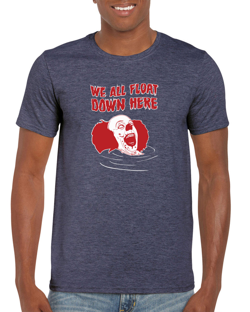 We All Float Down Here Mens T-Shirt scary horror movie Halloween pennywise It clown creppy Vintage Retro