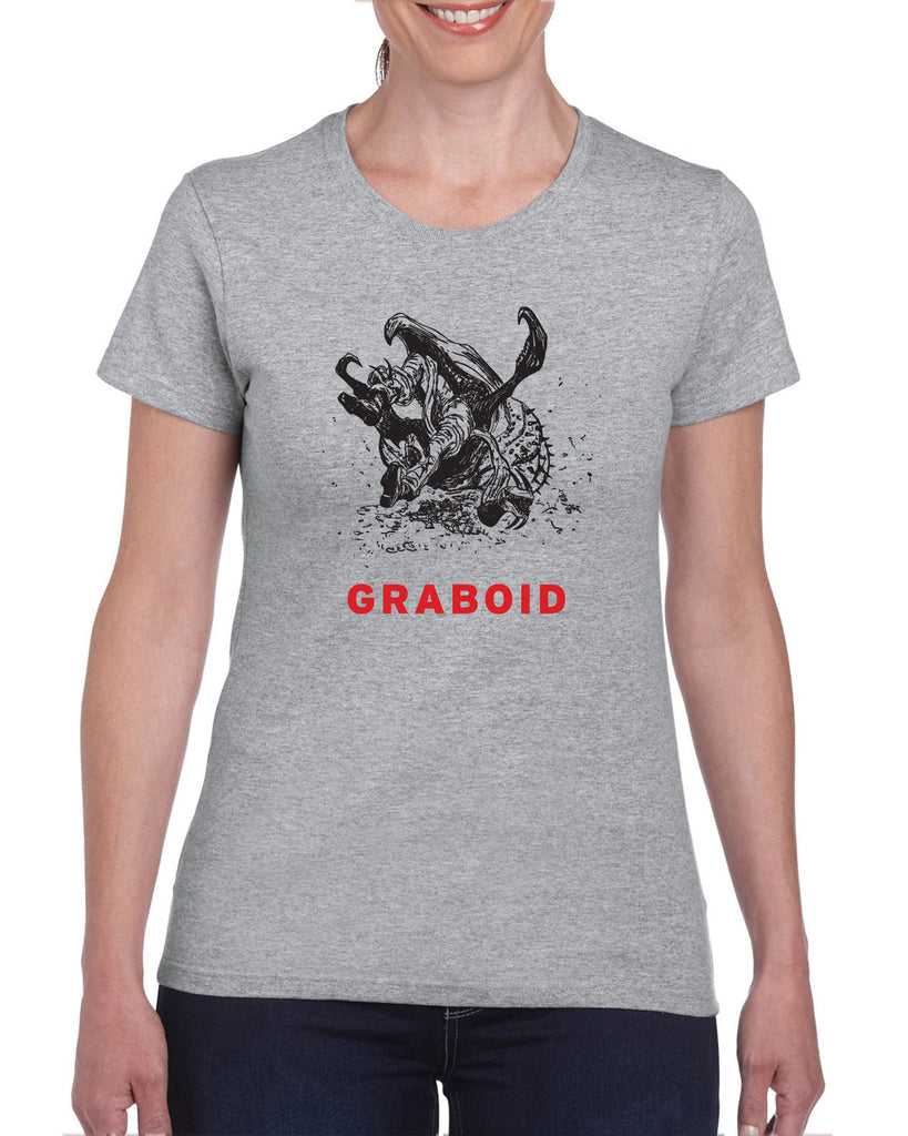 Graboid Womens T-Shirt Tremors 80s Halloween Scary Horror Vintage Retro